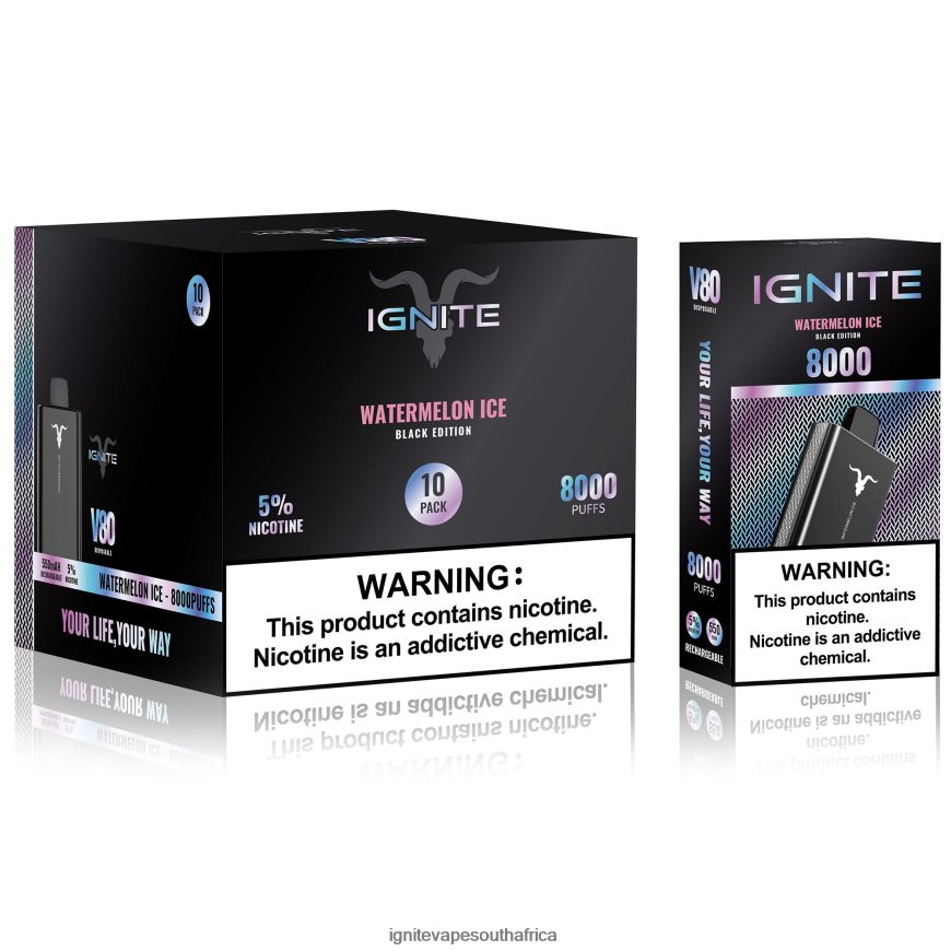 IGNITE Vape Price - IGNITE V80 Vape Pen 10-Pack 6L6BR265 Watermelon Ice