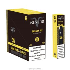 IGNITE Vape Flavors - IGNITE V35 Vape Pen 10-Pack 6L6BR216 Banana Ice