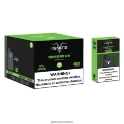 IGNITE Vape Flavors - IGNITE V60 Vape Pen 10-Pack 6L6BR226 Strawberry Kiwi