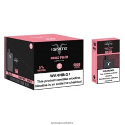 IGNITE Vape South Africa - IGNITE V60 Vape Pen 10-Pack 6L6BR221 Mango Peach